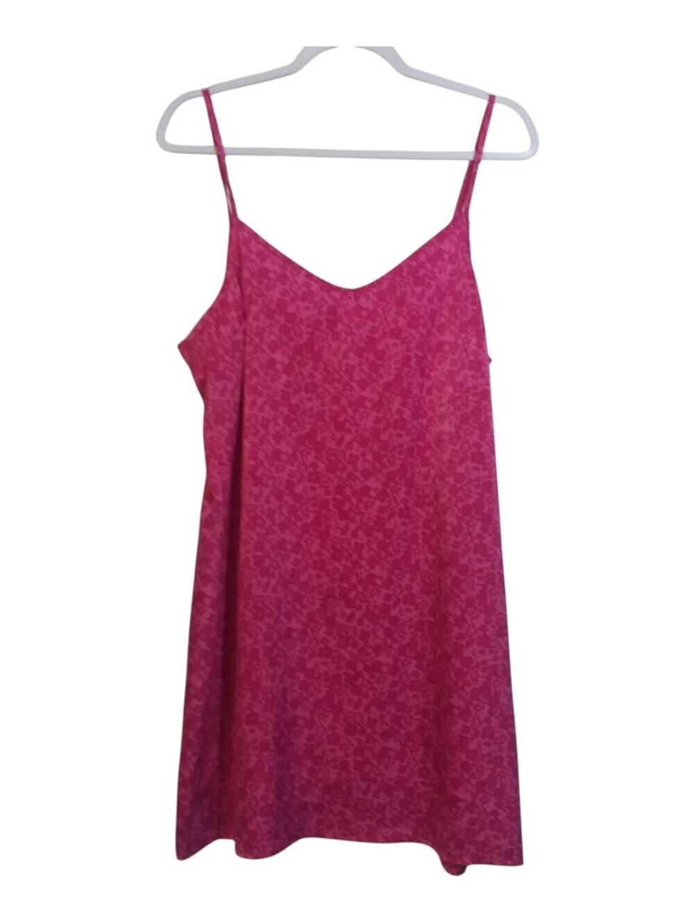 Gilly Hicks Pink Floral Slip Sleep Dress Lightweight Mini Size L